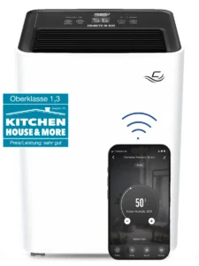 Comedes Demecto 16 Eco Wifi Luftentfeuchter mit smarter App-Steuerung für Wohnräume.