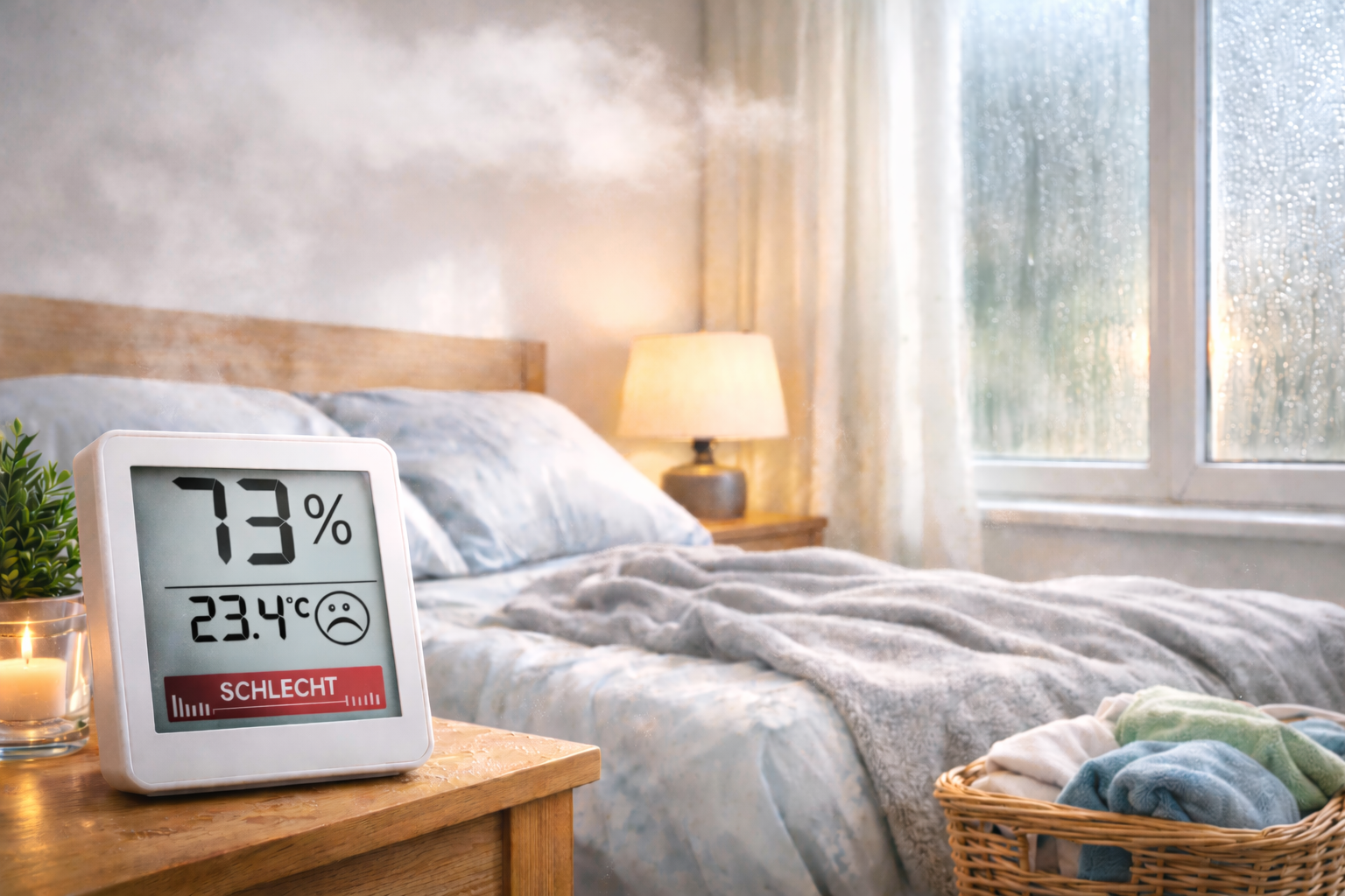 Zu hohe Luftfeuchtigkeit im Schlafzimmer